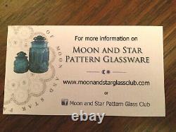 Set 8 Moon and Stars Pattern Weishar Glass PURPLE AMETHYST 8.5 Dinner Plates