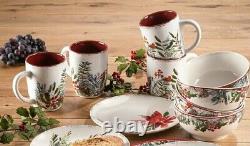 Set Dinnerware 16 Pcs Dishes Dinner Plate Bowl Mug Vintage Christmas Holiday New