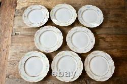 Set Haviland Limoges France Floral Dinner Plates 10 Hand Painted Porcelain