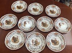 Set Of 10 Lancaster Bisto England 10 Turkey Dinner Plate
