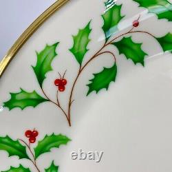 Set Of 10 Lenox Christmas Holiday Dinner Plates Holly 10.75 Excellent Cond