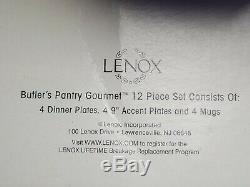 Set Of 12 Lennox Butlers Pantry Gourmet Dinner & Accent Plates, Mugs. Brand New