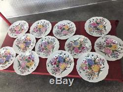 Set Of 12 Posydale By Coalport Scalloped Flower Embossed Dinner Plates