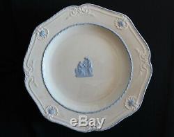 Set Of 12 Unused Antique Wedgwood Queensware Lavender On Cream Dinner Plates