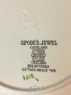 Set Of 4 Copeland Spode 9 Plates Elegant Jewel Green Pheasant Transferware