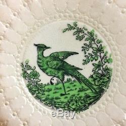 Set Of 4 Copeland Spode 9 Plates Elegant Jewel Green Pheasant Transferware