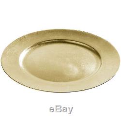 Set Of 48 Gold Lacquer Decorative Charger Dinner Table Under Plate Wedding Mat