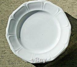 Set Of 5 Brougham & Mayer Virginia Shape White Ironstone Dinner Plates 1855