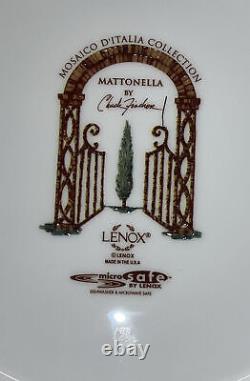 Set Of 5 Lenox Mosaico D'Italia Collection Mattonella Dinner Plates 11 1/4 D