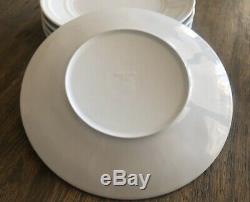 Set Of 6 Bernardaud NAXOS White Service Dinner Plates 12 Good Used Condition