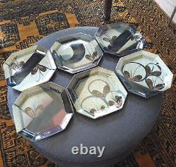 Set Of 6 John Freimarck 11 Octagonal Stoneware Plates Butterflies Free Shipping