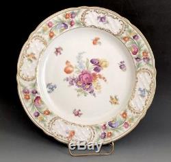 Set Of 6 Schumann Arzberg Bavaria Empress Dresden Flowers Dinner Plates