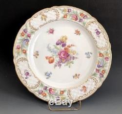 Set Of 6 Schumann Arzberg Bavaria Empress Dresden Flowers Dinner Plates