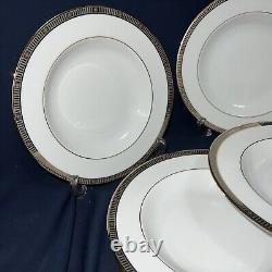 Set Of 8 Bernardaud Madison Platinum Dinner Plates