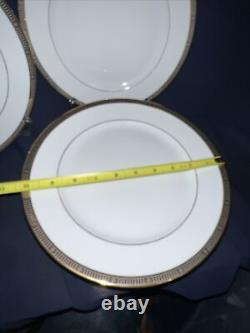 Set Of 8 Bernardaud Madison Platinum Dinner Plates