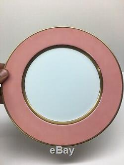 Set Of 8 Fitz & Floyd Pink Peach Salmon RENAISSANCE Dinner Plates 10 ½