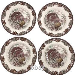 Set Of 8 Johnson Brothers Autumn Monarch Thanksgiving Turkey Dinner Plates 10.5