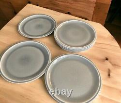 Set Of 8 Williams Sonoma Jars France Cantine Grey 10 1/2 Dinner Plates