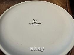 Set Of 8 Williams Sonoma Jars France Cantine Grey 10 1/2 Dinner Plates