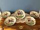Set Of 9 Limoges France Gold Scalloped Bird Plates Ovington Bros Ny (some As-is)