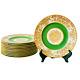 Set Of Ten Jade Green & Gold Elegant Dinner Plates By Ka Krautheim Bavaria