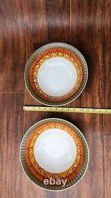 Set Western Cream Stoneware Japan Galaxy #8007 Dinner Plates Retro Vitnage Rare