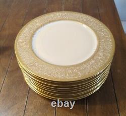 Set of 10 Heinrich & Co Bavaria Gold Encrusted Dinner Plates