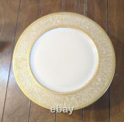 Set of 10 Heinrich & Co Bavaria Gold Encrusted Dinner Plates