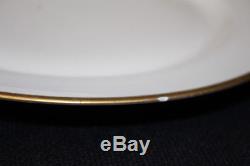 Set of 10 M. Redon 9 3/4 Dinner Plates PL Limoges White, Gold Trim RDN2 C. 1900