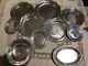 Set Of 10 Queen Anne Matching Set Pewterex Dinner, Trays, Small Plates, Andmore