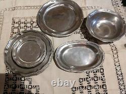 Set of 10 Queen Anne Matching Set PEWTEREX Dinner, Trays, Small Plates, AndMore
