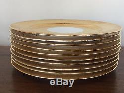 Set of 10 Superior Bavaria 22k GOLD ENCRUSTED Dinner Plates