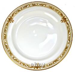 Set of 11 1908 Marked KPM Raised Gold Dinner Plates Each marked, Excellent