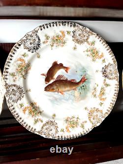 Set of 11 Antique Carlsbad Austia Fish Plates