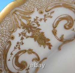 Set of 11 GOLD ENCRUSTED Guerin Limoges Service Plate Porcelain Dinner Antique