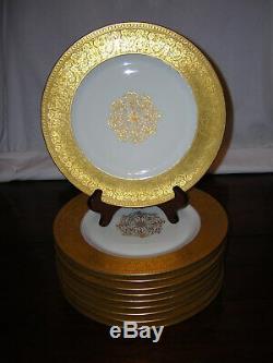 Set of 11 Heinrich Selb gold encrusted dinner plates Bailey Banks & Biddle