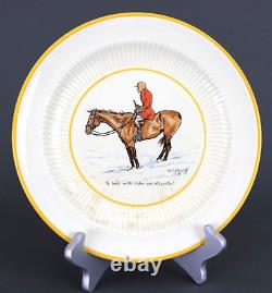 Set of 12 Cyril Gorainoff Foxhunt Dinner Plates 10 in