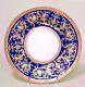 Set Of 12 English Victorian Cobalt Blue Porcelain And Gold Rimmed Dinner Plates