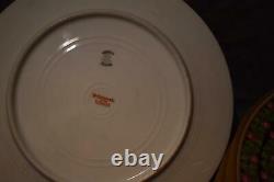 Set of 12 Guerin Limoges 11 Service Plates in All Over Gilt w Double Clover Rim