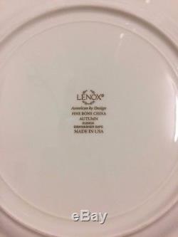 Set of 12 LENOX AUTUMN Luncheon/ Dinner Plates 1st Quality 9.5