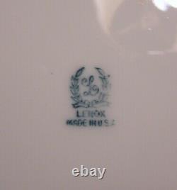 Set of 12 Lenox Dinner Plates Mint Green with Gold