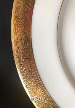 Set of 12 Lenox Westchester dinner plates gold trim 10.5