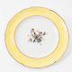 Set Of 12 Mottahedeh China Dinner Plates 10 Aviary Bird Yellow Trim 5682 Italy
