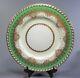 Set Of 12 Superb Mintons Dinner Plates Antique Green Withelaborate Encrusted Gilt