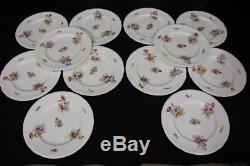 Set of 12 Vintage Coalport SEVRES GROUP Floral 10.25 Dinner Plates, England