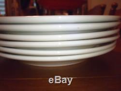 Set of 14 Homer Laughlin restaurant ware white AQUA 8.75 DINNER plates vintage