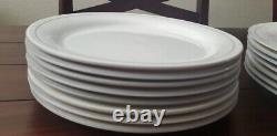 Set of 15 Grey Pinstripes Lenox ChinaStone 7 DINNER PLATES 10 3/4 + 8 Salad