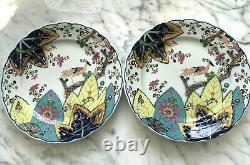 Set of 2 MOTTAHEDEH TOBACCO LEAF Dinner Plates, 11 1/4 PERFECT CONDITION