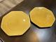 Set Of 2 Vintage Terre Provence France Dinner Plates 12 Yellow Nwt Euc 32