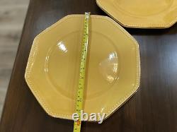 Set of 2 Vintage Terre Provence France Dinner Plates 12 Yellow NWT EUC 32